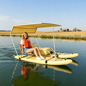 Nouveau design de <span class=keywords><strong>bateau</strong></span> <span class=keywords><strong>gonflable</strong></span> <span class=keywords><strong>avec</strong></span> auvent, <span class=keywords><strong>bateau</strong></span> ponton pour 2 personnes, catamaran <span class=keywords><strong>gonflable</strong></span> pour sports nautiques récréatifs - Product Image 1