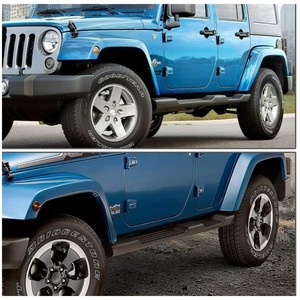 Jeep Wrangler JK Side <b>Steps</b> 4-<b>Door</b> Black Plastic Running Boards Foot Pedals Accessory - Product Image 4