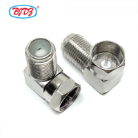 Fourniture du fabricant Prise mâle de type F vers prise femelle de type F Adaptateur coaxial TV RF coaxial incurvé à 90 degrés Convertisseur