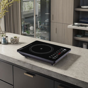 Placa de <span class=keywords><strong>Cocina</strong></span> Eléctrica Multiusos Negra de 1 quemador, Hornilla Eléctrica Individual, Olla Caliente, Multicocina, Placas de <span class=keywords><strong>Inducción</strong></span> Eléctricas - Product Image 4