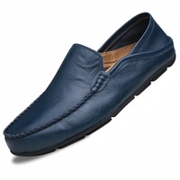 Mocassins décontractés en cuir pour hommes 2026 avec semelles extérieures en caoutchouc souple, légers, chaussures de ville à enfiler pour un confort optimal