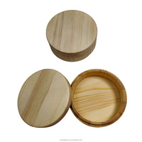 Petites boîtes en bois vente en gros thé sushi boîtes à déjeuner festival de noël argent musique boîte ronde conteneur en bambou