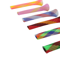 UV-beständige, dehnbare, flexible PET-Geflechtschutzmanschette, leicht zu biegen, verschleißfest, 600V-Schutz, schützt Kabel, PET-Kabelschutzmanschette