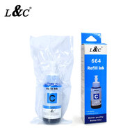 Tinta Refill Dye Ink Premium 70ml 664 T664 Kompatibel untuk Printer Epson L120 L380 L210 L220 L3060 L382 672 L310 L805