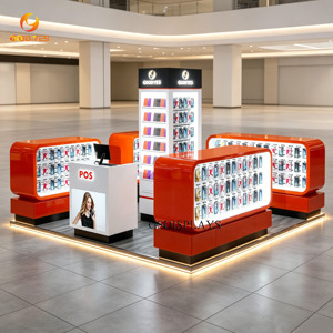 Kiosco <span class=keywords><strong>de</strong></span> Exhibición <span class=keywords><strong>para</strong></span> Teléfonos Celulares, Color Naranja, Fácil <span class=keywords><strong>de</strong></span> Montar, con Vitrina <span class=keywords><strong>de</strong></span> Vidrio Iluminada con LED <span class=keywords><strong>de</strong></span> Alta Gama <span class=keywords><strong>para</strong></span> Puesto <span class=keywords><strong>de</strong></span> Venta Minorista - Product Image 6