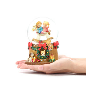 <b>Christmas</b> rocking horse <b>Musical</b> <b>Snow</b> <b>Globe</b> Xmas Water <b>globe</b> Ornaments for Home Decoration - Product Image 5