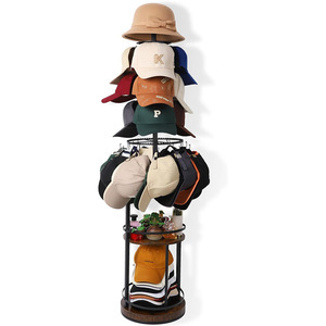 Ironwood <b>Hat</b> Display Rack Floor <b>Standing</b> Rotating Storage <b>Hat</b> Holder For Cap Organization - Product Image 1