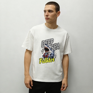 Customizable High Quality Casual Soft Solid Color 100% Cotton Knitted Fabric Sublimation DTF Printing T-Shirt