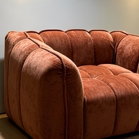 Kompressions-Chesterfield-Sofa mit Knopfheftung, modernes Design, einsitzig, vakuumverpackt, Schwammstoffbezug, Flachverpackung für Wohnzimmer und Hotel