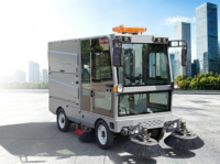 Nouvelle balayeuse électrique autoportée avec cabine fermée, grand bac à poussière, machine de nettoyage industrielle autopropulsée, balayeuses de sol