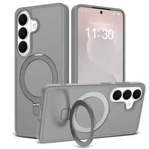 Coque de téléphone Samsung S26 semi-transparente mate, avec support de raquette, coque magnétique intégrale anti-chute - Product Image 4