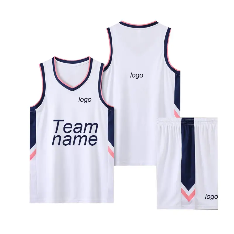 Großhandel Jugend einfarbige Basketballuniform sublimiertes Design reversibles T-Shirt individuelles Basketballtrikot für Herren