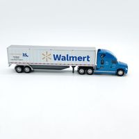 HS TOY Modèle de voiture miniature de haute qualité en alliage métallique et plastique, jouet de transport de conteneurs, emballage en boîte vitrée pour usage promotionnel