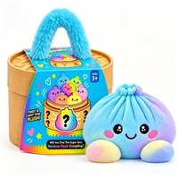 Recherche d'agents de gros : Jouet en peluche décoratif coloré en coton PP, en forme de boulette de riz vapeur simulée, mignon et anti-stress, à thème vapeur pour poupée