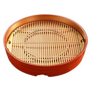 Nouveau seau à sushi rouge et doré de style chinois à double épée, plateau de sashimi à glace sèche pour la cuisine japonaise et coréenne, et hot pot. - Product Image 5