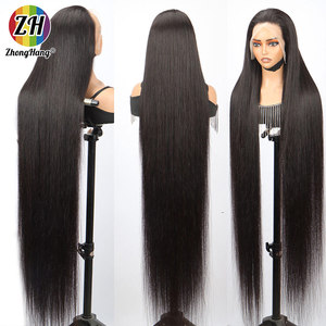 Parrucca Frontale in Pizzo da 50 Pollici, Parrucca in <span class=keywords><strong>Capelli</strong></span> Umani Veri Grezzi Cambogiani da 40, 50, 60 Pollici, <span class=keywords><strong>Parrucche</strong></span> Personalizzate Naturali per Saloni di Bellezza e Uso Personale con Etichetta Privata - Product Image 1