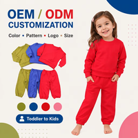 Ensemble de survêtement d'hiver 2 pièces pour tout-petits - Tenue décontractée respirante avec sweat-shirt et pantalon pour enfants