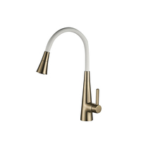 SANIVITAL Robinet de cuisine moderne de luxe, monocommande, flexible, extractible, finition chromée, acier inoxydable 304