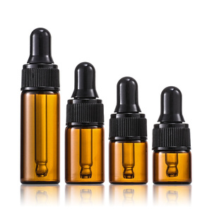 Botella cuentagotas de vidrio Botella cuentagotas Embalaje de maquillaje Tamaño <span class=keywords><strong>mini</strong></span> Cuentagotas colorido 1mL 2ml 3ml 5ml Clear Frost Cuidado personal 100PCs - Product Image 6