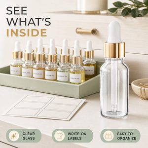 Hot Sale 3ml Small <b>Glass</b> Bottles Screen Printed Clear and <b>Amber</b> Perfume Sample Dropper for Essential Oils - Product Image 3