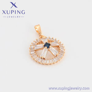 A00897381 XUPING prezzo economico gioielli in dollari in stile messicano bambina abbigliamento quotidiano 18 carati color oro sintetico CZ 3A + ciondolo in pietra - Product Image 3