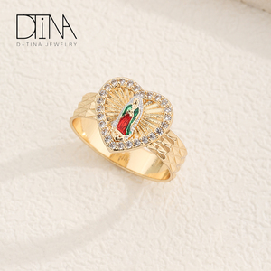 Anello Madonna con Zircone a Forma di Cuore, Regalo per la Festa della Mamma, Anillo De La Virgen Del Amor - Product Image 5