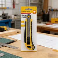 Couteaux utilitaires industriels professionnels 18mm couteau à gravité robuste 18mm couteau utilitaire avec 3 lames à clipser