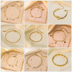 2025 nuovo BOYI braccialetto di gioielli donna in acciaio inossidabile 18K placcato oro 316L Hip Hop <span class=keywords><strong>romano</strong></span> digitale zircone gioielli - Product Image 2