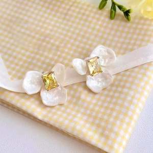 Nouvelles boucles d'oreilles à clous géométriques carrées en alliage de zinc tendance classique, bijoux de mode, plaquées argent, élégantes pour femmes, été, plage - Product Image 6