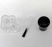 Vernis à ongles UV gel de haute qualité en flacon en verre plat avec bouchon à vis, pinceau, marquage à chaud et sérigraphie, 6 ml, échantillon gratuit