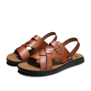 Sandalias informales de 2 usos para hombre, zapatos de playa antideslizantes con parte inferior suave, calzado de verano de talla grande - Product Image 4