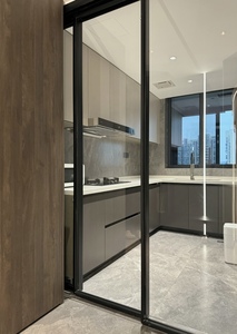 Hot bán Ý phong cách tối giản toàn bộ ngôi nhà tùy chỉnh chứng nhận chất lượng, miễn phí vận chuyển màu xám rắn gỗ tủ bếp - Product Image 5