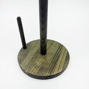 Wooden <b>Paper</b> Towel Holder 17x17x32cm Round Stand For <b>Kitchen</b> Use - Product Image 2