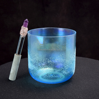 Bols chantants en cristal de pierres précieuses naturelles de thérapie sonore pour la méditation Yoga Alchemy-432Hz/440Hz 99.99% cristal pur