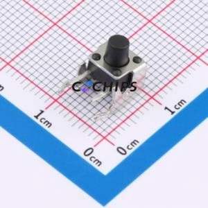 BX-TS-26-667ZJ Tactile Switch Through hole Component THT-4P,6x6mm Switch Single Pole Single Throw Round Button 2.6N Through Hole - Product Image 1