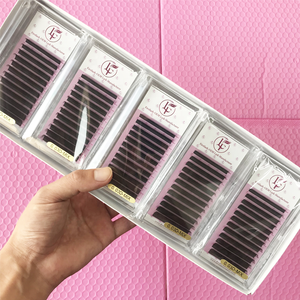 Extensions de cils individuelles classiques en <span class=keywords><strong>C</strong></span>, <span class=keywords><strong>D</strong></span>, <span class=keywords><strong>L</strong></span>, synthétiques, faites à la main, en cachemire, noir mat, sans cruauté, vegan - Product Image 1