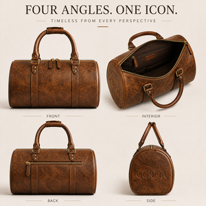 Bolsa de Viaje Vintage Marrón, Bolsa de Fin de Semana con Aspecto de Cuero PU Personalizada, Bolsa de Equipaje de Gran Capacidad para Hombre, OEM ODM - Product Image 2