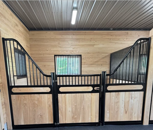 Yüksek kaliteli avrupa tarzı Metal çerçeve at istikrarlı besleyici kitleri ile taşınabilir binicilik besleyici ile çatı - Product Image 1