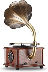 Platine vinyle européenne <span class=keywords><strong>haut</strong></span> <span class=keywords><strong>de</strong></span> <span class=keywords><strong>gamme</strong></span> pour gramophone antique <span class=keywords><strong>CD</strong></span> sans fil en bois massif <span class=keywords><strong>Vintage</strong></span> tourne-disque vinyle Bluetooth Mini Aux Home - Product Image 2