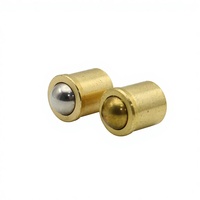 Plongeur à ressort à bille HR haute durabilité en laiton/acier inoxydable, diamètre 5 mm, plaqué cuivre, usiné avec précision
