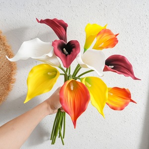 Bouquet de lys artificiels CallaFloral en plastique, décoration intérieure, mariage, décoration de la maison, multicolores, branche unique - Product Image 1
