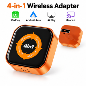 Adaptateur sans fil 4 en 1 pour voiture, compatible CarPlay, Android Auto, AirPlay, Miracast, mise à niveau multimédia automobile intelligente, OEM ODM - Product Image 1