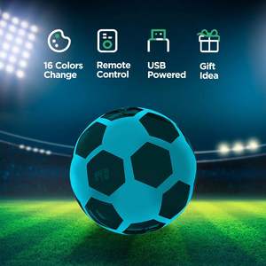 Lámpara <span class=keywords><strong>de</strong></span> bola <span class=keywords><strong>de</strong></span> cristal <span class=keywords><strong>de</strong></span> fútbol 3D con Base LED <span class=keywords><strong>de</strong></span> madera <span class=keywords><strong>de</strong></span> 16 colores, decoración <span class=keywords><strong>de</strong></span> escritorio fresca, regalos para niños, niñas, niños, amigos, Fans, Bola <span class=keywords><strong>de</strong></span> luz nocturna - Product Image 2