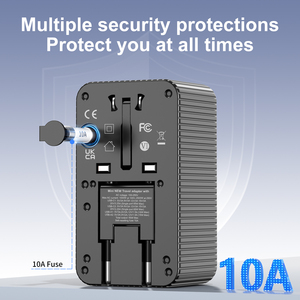 Adaptador de Viaje Mini Ultrafino con Múltiples Puertos, Convertidor de Corriente Global de Carga Rápida de 45w, OEM ODM, 250V-110V, Bloque de Carga Rápida Hyted - Product Image 1