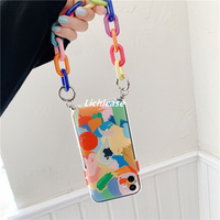 Funda móvil Lichicase Color Art Graffiti Wristband para Realme C53 C55 funda blanda de impacto antichoque