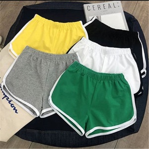 Women's Casual Sports Shorts Loose Fit Knitted Running Fitness <b>Dance</b> Wear Yellow Green Black White Gray Pink Burgundy Adult - Product Image 1