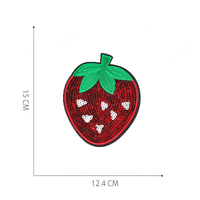Offre Spéciale mignon cerise ananas raisin fraise banane pomme conception fer sur grands patchs de fruits paillettes