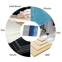 Fraise en carbure monobloc, revêtement nano bleu, à une dent, pour routeur CNC, outil de gravure, 38,5 mm OAL, pour MDF, acrylique, PVC