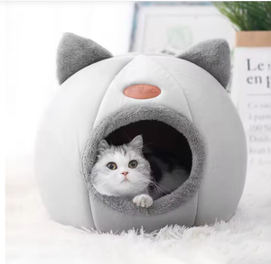 Nueva comodidad para dormir profundo en invierno <span class=keywords><strong>Cama</strong></span> para gatos Iittle Mat Basket Small Dog House Products Tienda para mascotas Cozy Cave Nest Indoor <span class=keywords><strong>Cama</strong></span> Gato - Product Image 1