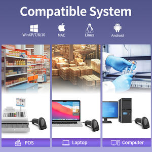 Lector de Códigos de Barras con Cable 1D Xincode Factory, Escáneres de Códigos QR Portátiles, Escáner de Códigos de Barras 2D, Pistola de Escaneo de Códigos de Barras USB para Inventario - Product Image 2